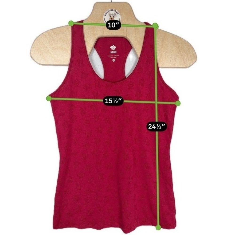 Rabbit Running Tank Top Racerback Performance Red SM - Picture 8 of 8